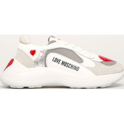 Love Moschino - Buty. Białe buty sportowe damskie Love Moschino, bez wzorów, ze skóry, sportowe. Za 929,90 zł.