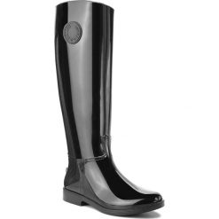 Kalosze EMPORIO ARMANI - X30173 XF304 00002 Black. Czarne buty zimowe damskie Emporio Armani, z materiału. Za 599,00 zł.