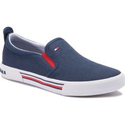 Tenisówki TOMMY HILFIGER - Slip-On Sneaker T3B4-30279-0034 D Blue 800. Niebieskie półbuty dziewczęce TOMMY HILFIGER, bez zapięcia. Za 239,00 zł.