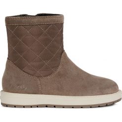 Geox - Buty. Czarne botki dziewczęce Geox, z okrągłym noskiem. W wyprzedaży za 219,90 zł.