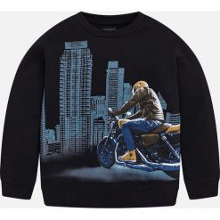 Mayoral - Bluza dziecięca 128-172 cm. Czarne bluzy chłopięce Mayoral, z nadrukiem, z bawełny, bez rękawów, bez kaptura. W wyprzedaży za 89,90 zł.