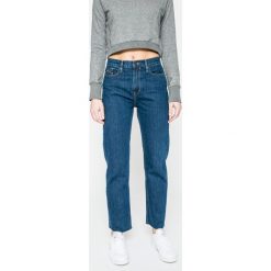 Calvin Klein Jeans - Jeansy Ankle High Rise. Niebieskie jeansy damskie z wysokim stanem marki Calvin Klein Jeans. W wyprzedaży za 239,90 zł.