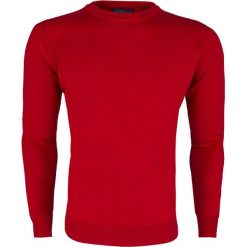 Sweter Tru Trussardi Red. Czerwone swetry męskie m, bez wzorów, klasyczne, z klasycznym kołnierzykiem, bez kaptura. Za 169,00 zł.