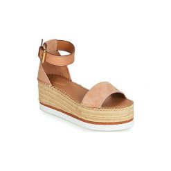 Espadryle See by Chloé SB32201A. Różowe espadryle damskie See by Chloé, bez wzorów, bez obcasa. W wyprzedaży za 751,20 zł.