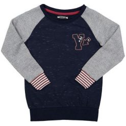 Dirkje Bluza Chłopięca "Y" 110 Niebieski. Niebieskie bluzy niemowlęce Dirkje, z napisami, eleganckie, bez rękawów, bez kaptura. Za 95,00 zł.