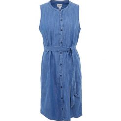 J.CREW SLEEVELESS SHIRTDRESS IN CHAMBRAY Sukienka jeansowa norton wash. Pomarańczowe sukienki damskie marki J.CREW, na lato, xl, bez wzorów, z bawełny, bez kołnierzyka, bez rękawów. Za 469,00 zł.