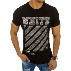 T-shirty męskie z nadrukiem: T-shirt męski z nadrukiem czarny (rx2142)
