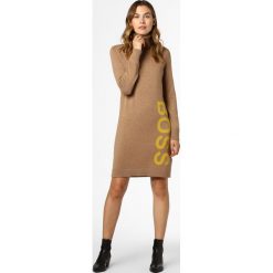 BOSS Casual - Sukienka damska – Wabellettas, beżowy. Brązowe sukienki damskie BOSS Casual, na co dzień, m, bez wzorów, z dzianiny, casualowe, bez kołnierzyka, bez rękawów, proste. Za 849,95 zł.