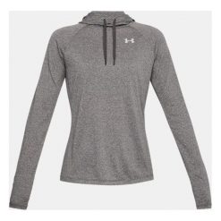 Bluzy sportowe damskie: Under Armour Bluza damska Tech LS Hood 2.0 – Solid szara r. XS (1311502-019 )