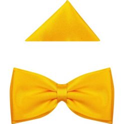 Żółta szeroka mucha męska B26. Żółte muszki męskie Modini Moda Męska, na co dzień, bez wzorów, z tkaniny, eleganckie. Za 45,00 zł.