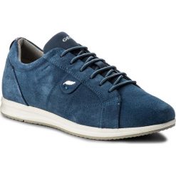 Półbuty GEOX - D Avery A D52H5A 022AU C4008 Denim. Niebieskie półbuty damskie marki Geox, bez wzorów, ze skóry, sportowe, bez obcasa, na płaskiej podeszwie, na sznurówki. W wyprzedaży za 279,00 zł.