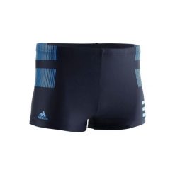 Bokserki pływackie męskie. Niebieskie bokserki męskie marki Adidas, z elastanu. W wyprzedaży za 69,99 zł.