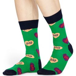 Happy Socks - Skarpety I love you Dad (3-pak). Zielone skarpetki męskie marki Happy Socks, z elastanu. Za 109,90 zł.