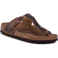 Japonki BIRKENSTOCK - Gizeh Bs 0943813 Tabacco Brown. Pomarańczowe klapki damskie Birkenstock, bez wzorów, ze skóry, bez obcasa. Za 369,00 zł.