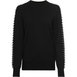 Sweter z perełkami bonprix czarny. Czarne swetry klasyczne damskie bonprix. Za 59,99 zł.