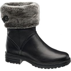 Botki damskie Highland Creek czarne. Czarne botki damskie na obcasie marki Highland Creek, z futra. Za 219,90 zł.