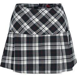 Spódniczki: Hell Bunny Scotish Mini Skirt Spódnica czarny/biały