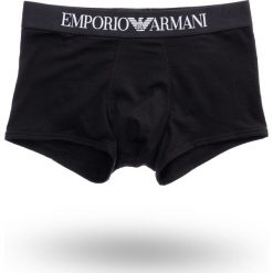 BOKSERKI EMPORIO ARMANI. Czarne bokserki męskie Emporio Armani, bez wzorów, z elastanu. Za 129,00 zł.