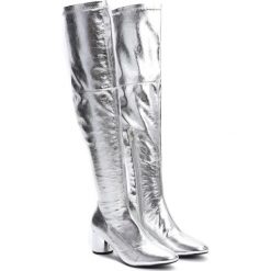 Srebrne Kozaki Go Into Your Mind. Czarne buty zimowe damskie marki Kazar, ze skóry, na wysokim obcasie. Za 159,99 zł.