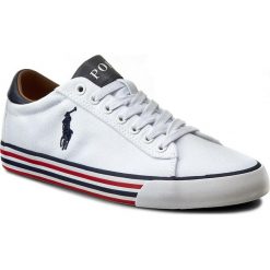 Tenisówki POLO RALPH LAUREN - Harvey A85 Y0296 C0225 W1433 Pure White/Newp 816190758EAD. Białe półbuty męskie Polo Ralph Lauren, na co dzień, bez wzorów, z gumy, bez zapięcia. W wyprzedaży za 279,00 zł.