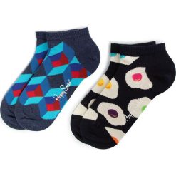 Zestaw 2 par niskich skarpet unisex HAPPY SOCKS - OSQ02-6300 Kolorowy. Skarpetki damskie Happy Socks, bez wzorów, z elastanu. Za 54,90 zł.