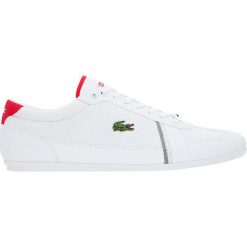 Skórzane sneakersy "Evara" w kolorze białym. Białe sneakersy męskie Lacoste, na sznurówki. W wyprzedaży za 219,95 zł.