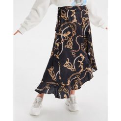 Spódnica maxi z łańcuchowym wzorem - Czarny. Czarne spódniczki damskie Cropp, s, bez wzorów, maxi. Za 89,99 zł.