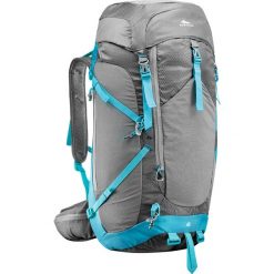 Plecak turystyczny MH500 40 l dla kobiet. Szare plecaki damskie QUECHUA, bez wzorów, z elastanu. Za 249,99 zł.