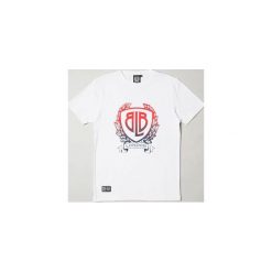 Koszulka BLB GRADIENT LOGO White. Białe koszulki męskie Crankk, l, z nadrukiem, z bawełny, bez kołnierzyka, bez rękawów. Za 109,00 zł.