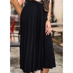 SPÓDNICA LUCIA BLACK - UNI. Czarne spódniczki damskie biznesowe, midi. Za 124,90 zł.