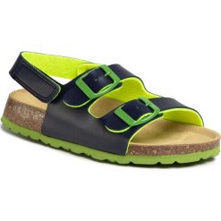 Sandały SUPERFIT - 6-00124-81 Blau. Niebieskie sandały chłopięce Superfit, ze skóry ekologicznej, bez zapięcia. Za 139,00 zł.