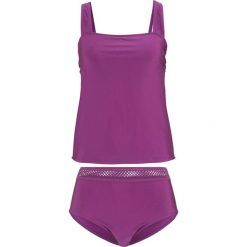 Tankini (2 części) bonprix lila. Fioletowe stroje kąpielowe damskie bonprix, w paski. Za 99,99 zł.
