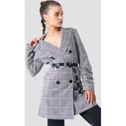 Paski damskie: NA-KD Accessories Wąski pasek z oczkami - Black