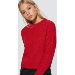 Krótki sweter - Czerwony. Czerwone swetry klasyczne damskie marki Cropp, l. Za 89,99 zł.