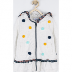 Bluza. Szare bluzy niemowlęce MUMMY SHEEP, z aplikacjami, z długim rękawem, długie, z kapturem. Za 79,90 zł.