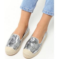 Espadryle damskie: Srebrne Espadryle Javiera