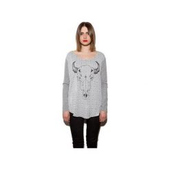 MAISON TUNIC LONGSLEEVED. Szare bluzki damskie The Hive, m, bez wzorów, z bawełny, z dekoltem na plecach, z długim rękawem. Za 109,00 zł.