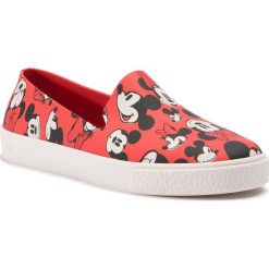 Lordsy MELISSA - Ground + Mickey Ad 32533 Red/White/Black 53462. Czerwone półbuty damskie Melissa, z tworzywa sztucznego, bez obcasa, na płaskiej podeszwie. W wyprzedaży za 359,00 zł.