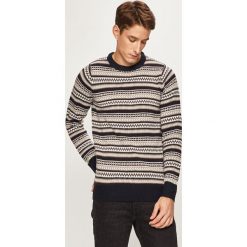 Brave Soul - Sweter. Niebieskie swetry męskie Brave Soul, s, bez wzorów, z dzianiny, z okrągłym kołnierzem, bez kaptura. W wyprzedaży za 49,90 zł.