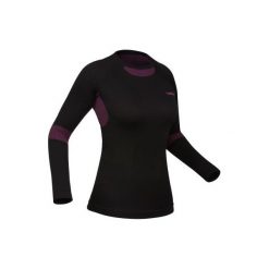 Koszulka Termoaktywna Na Narty 950 Damska. Czarne t-shirty damskie marki WED'ZE, xs, z elastanu. Za 129,99 zł.