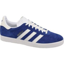 Niebieskie Buty adidas Originals Gazelle B41648. Niebieskie buty sportowe męskie Adidas, ze skóry, z paskami. W wyprzedaży za 389,00 zł.