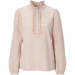 Cream Gnieciona bluzka z bufkami Stripie złamany róż w paski female różowy/ze wzorem 42. Różowe bluzki damskie Cream, w paski, z tkaniny, z falbankami, bez rękawów. Za 329,00 zł.