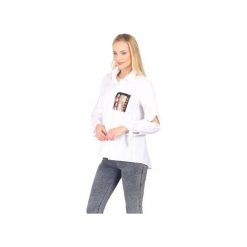 Bluzka z ozdobną kieszenią. Białe bluzki damskie Bird, bez wzorów, bez kołnierzyka, bez rękawów. Za 279,00 zł.