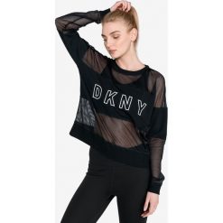 DKNY Bluza Czarny. Czarne bluzy damskie DKNY, l, z nadrukiem, z elastanu, bez rękawów, bez kaptura. Za 395,95 zł.
