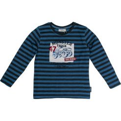Koszulka "Adventure" w kolorze czarno-niebieskim. Niebieskie t-shirty chłopięce Salt and Pepper, w paski, z bawełny, z długim rękawem. W wyprzedaży za 37,95 zł.