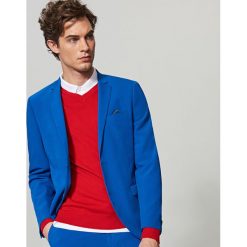 Marynarki męskie: Marynarka garniturowa slim fit – Niebieski
