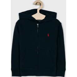 Polo Ralph Lauren - Bluza dziecięca 92-104 cm. Niebieskie bluzy chłopięce Polo Ralph Lauren, bez wzorów, z bawełny, bez rękawów, z kapturem. Za 279,90 zł.