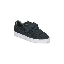 Buty Dziecko Puma SUEDE HEART VALENTINE JR. Czarne trampki dziewczęce Puma, bez wzorów, bez zapięcia. Za 239,20 zł.