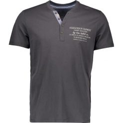 T-shirty męskie z nadrukiem: Koszulka "Henley" w kolorze szarym