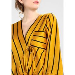 Bluzki damskie: Topshop STRIPE KIMONO TIE WRAP Bluzka mustard